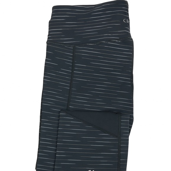 Calvin Klein Black Printed Elastic Waistband Side Pocket Womens Leggings Medium - Picture 2 of 3